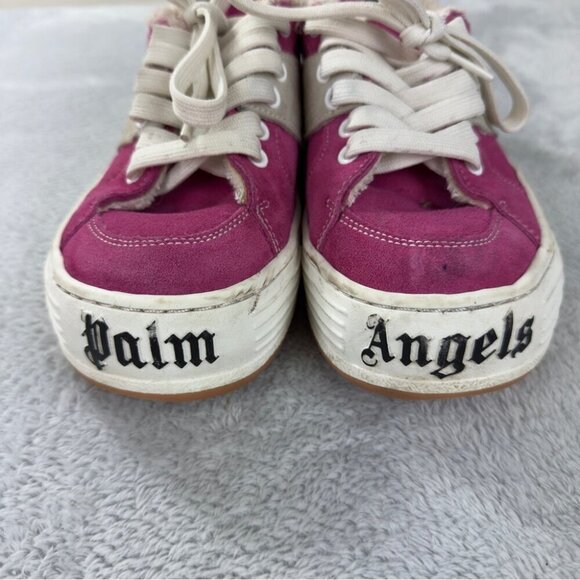 Palm Angels Snow Low Top Pink Suede Chunky Sneakers Women's Size 3 US/2 UK/36 EU - Picture 4 of 14